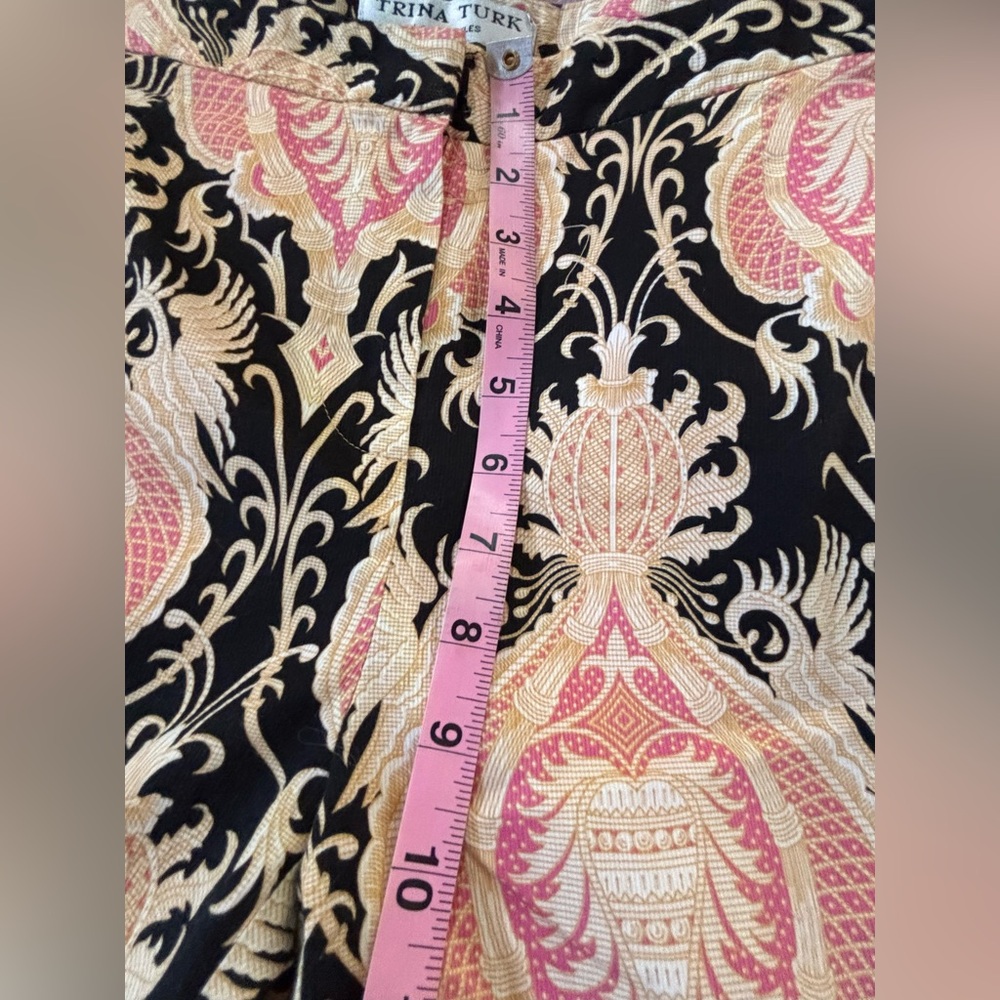Trina Turk Pink, Black, and Cream Boot Cut Pants - Picture 7 of 12